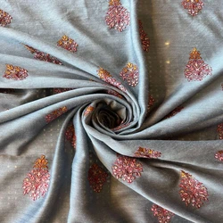  Embroidered Silk Fabric 