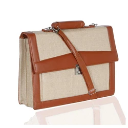 Plain Jute Laptop Bag