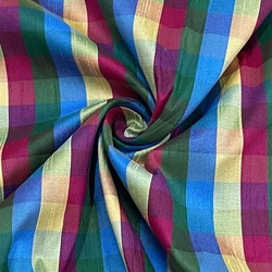 Check Silk Fabrics