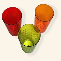 Multicolor Plastic Glass