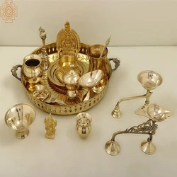 Brass Pooja Thali Set