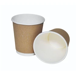 Round Double Wall Paper Glass