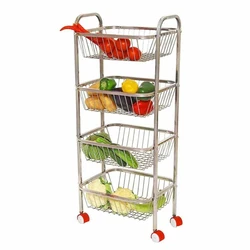 Steel Vegetable Rack Trolley