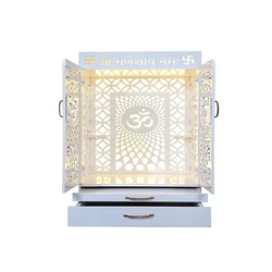 Wall Mounted Jali Corian Mandir Customized Pooja Temple