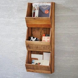 Wooden Magazine Rack