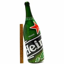 Big Beer Bottle, Plain pattern, glass material