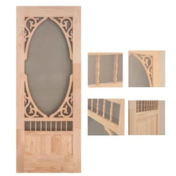 Solid Wood Screen Doors, Removable screen and storm