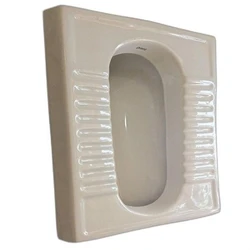 White Ceramic Indian Toilet Seat, 33cm width, 46cm height