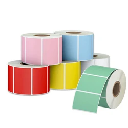 Colored Direct Thermal Labels, Rectangular shape