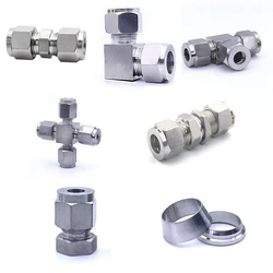 SS 304L Single Ferrule Fittings, One-piece tube fitting