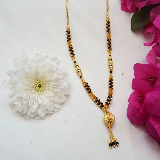 Real Designer Mangalsutra — 18 kt metal karatage
