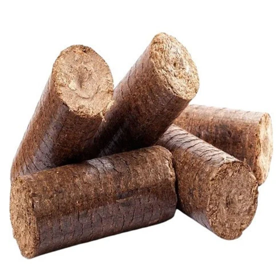 Brown Biomass Briquette — Hard texture brown color