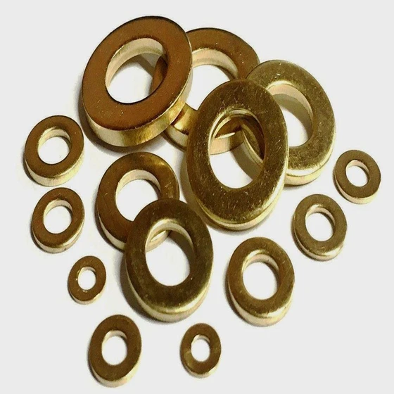 Plain Brass Washers — Round shape box packaging type