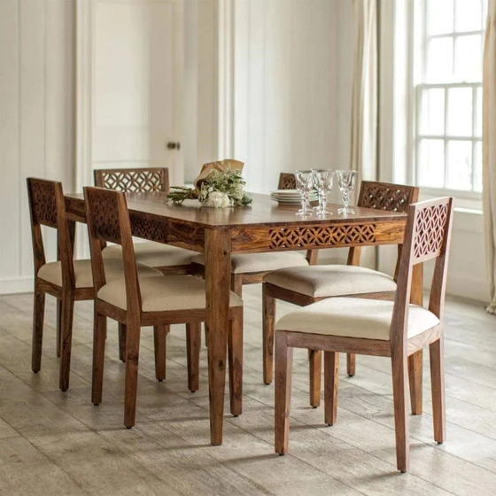 Wooden Dining Tables — Natural Look Cushion material