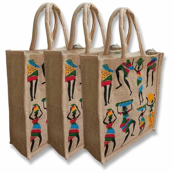 Jute Carry Bag — Natural Color Hard Brush Color