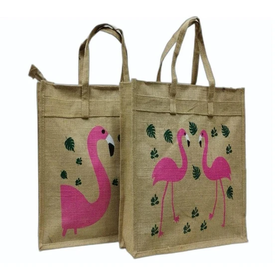 Fancy Jute Bag — Extra Large Reusable Printed