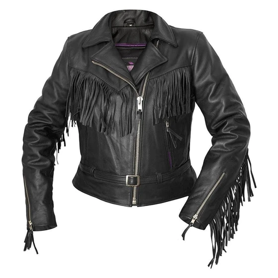 Ladies Fringe Jacket — Sustainable Turn Down Collar