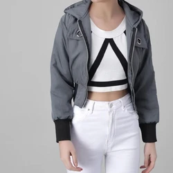 Ladies Short Jacket — Patch Pocket Regular Sleeve Style