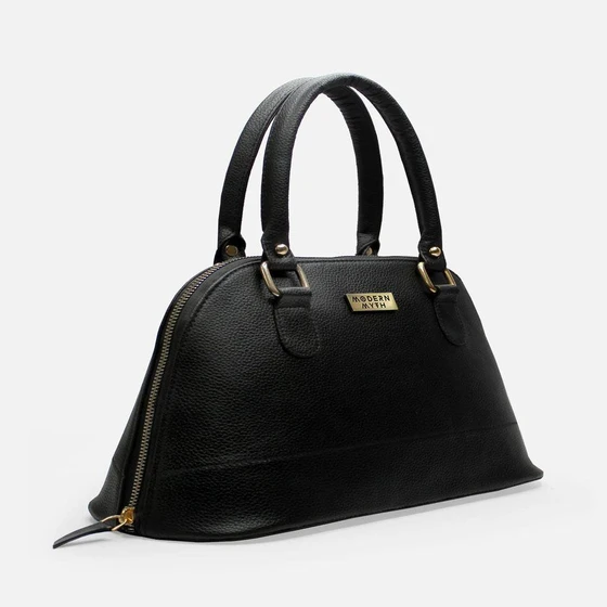 Leather Black Handbag — Waterproof polyester