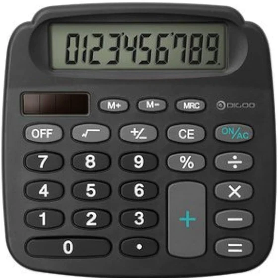 PVC Electronic Calculator — Standard size Black