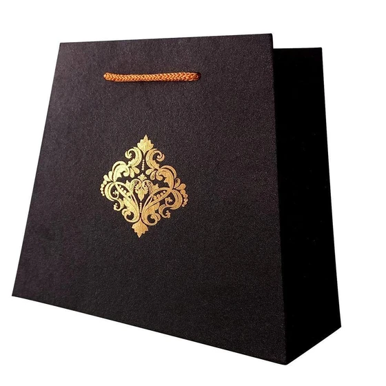 Black Color Paper Bags — stylish store d cor