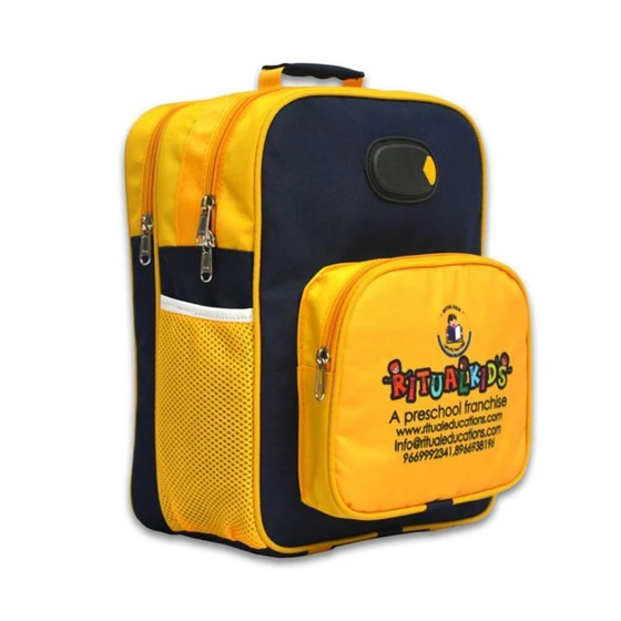 Printed School Bags — Zipper closure black color