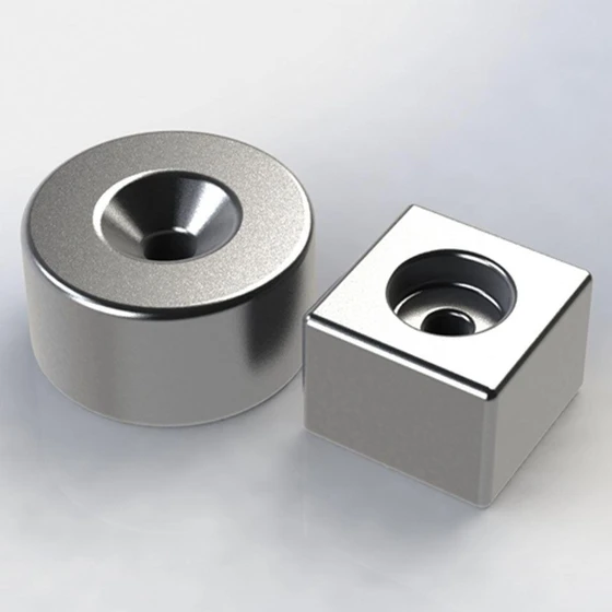 Holes Neodymium Magnets — Non polished surface finishing