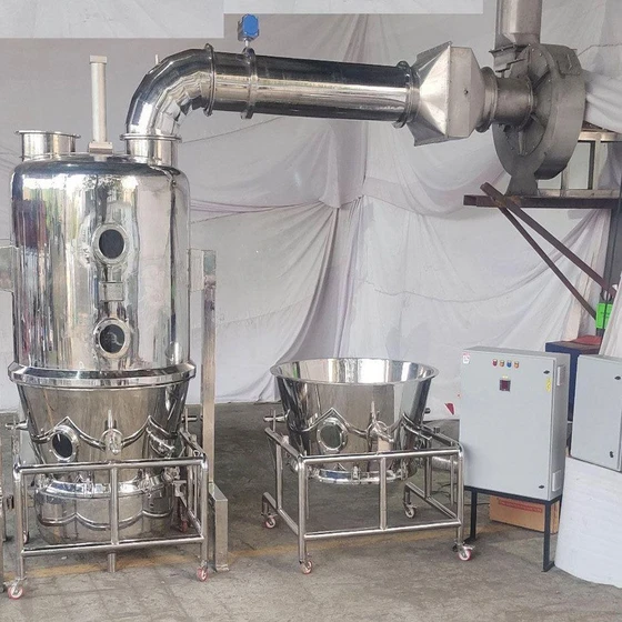 GMP Fluid Bed Dryer — Polished finishing Metal