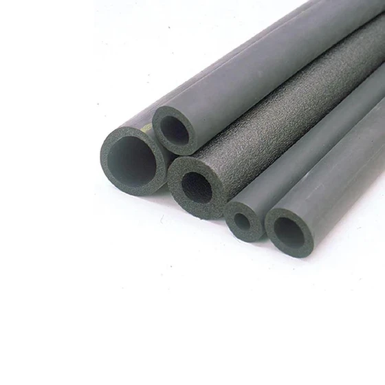 Gray Rubber Pipe — PVC Material Bathroom Application