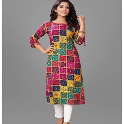 Multicolor Rayon Kurti