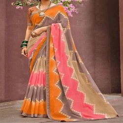 Printed Chiffon Saree