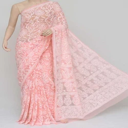 Chikan Embroidery Saree