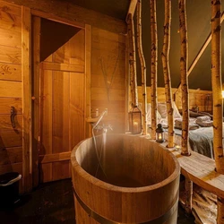 Wooden Lantern Bathtub