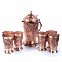 Copper Jug Glass Set