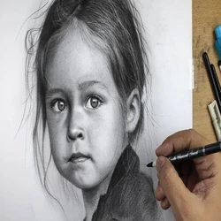 Charcoal Pencil Portrait