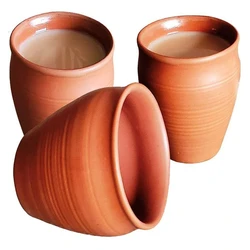  Terracotta Clay Mugs Set