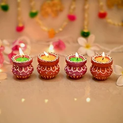 Indias Collectible Clay Diyas