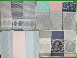 100% Cotton Yarn Dyed Jacquard Kitchen Towels