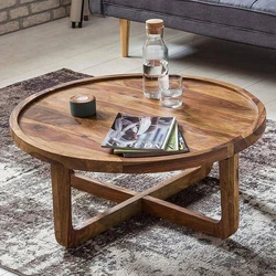 Polished Round Center Table