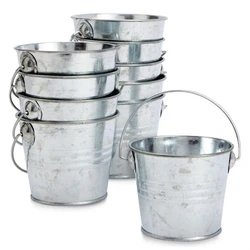 Silver Bucket Planter