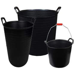 Black Plastic Flexible Bucket