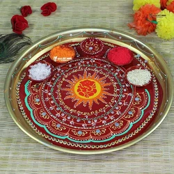 Multicolor Pooja Thali