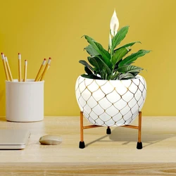 Round Metal Planter