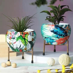Shiny Metal Planters