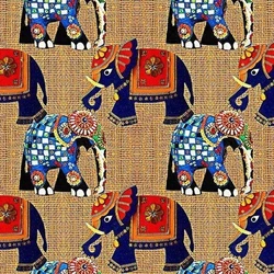 Print Fabric Jute 