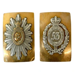 Copper Shoulder Badges — Rectangle square shape