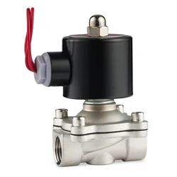 Stainless steel threaded solenoid valve
