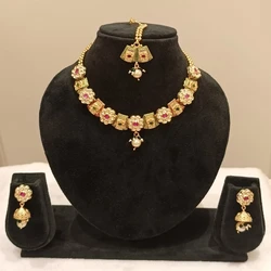 Rajwadi gold plated necklace
