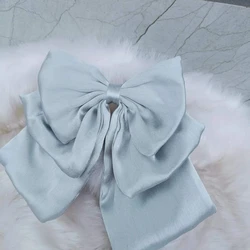 satin 3 layer hair bow