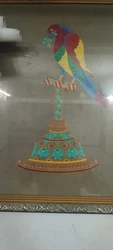 Parrot Resham Handwork Detailed Embroidery
